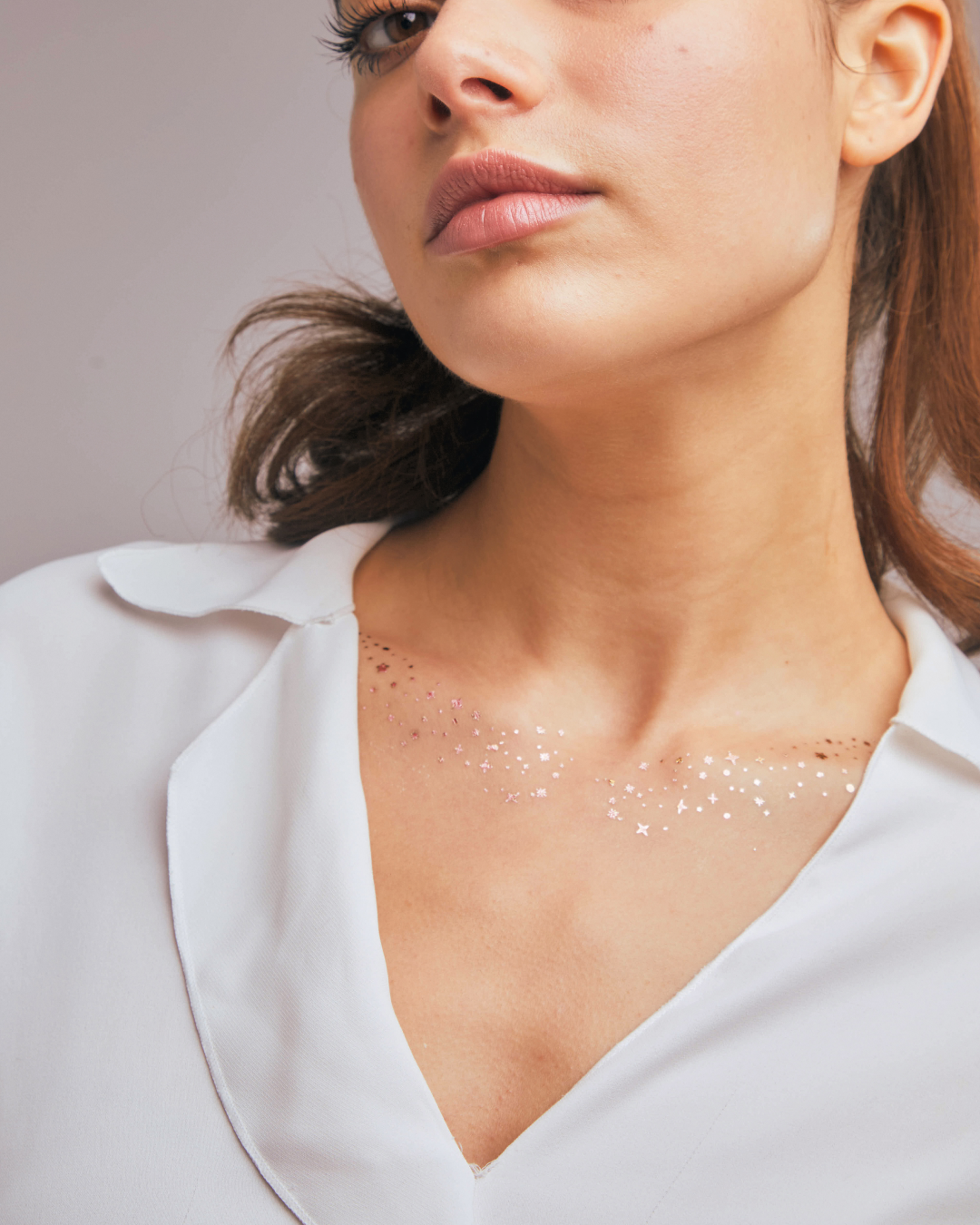 Rose Decolletage Glitter Makeup Patches