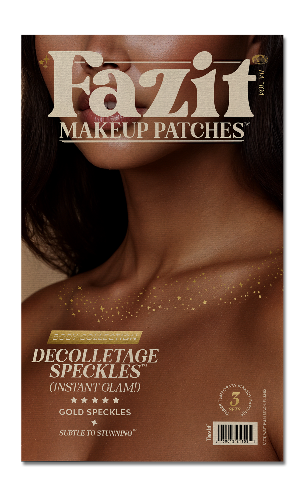 gold decolletage patches
