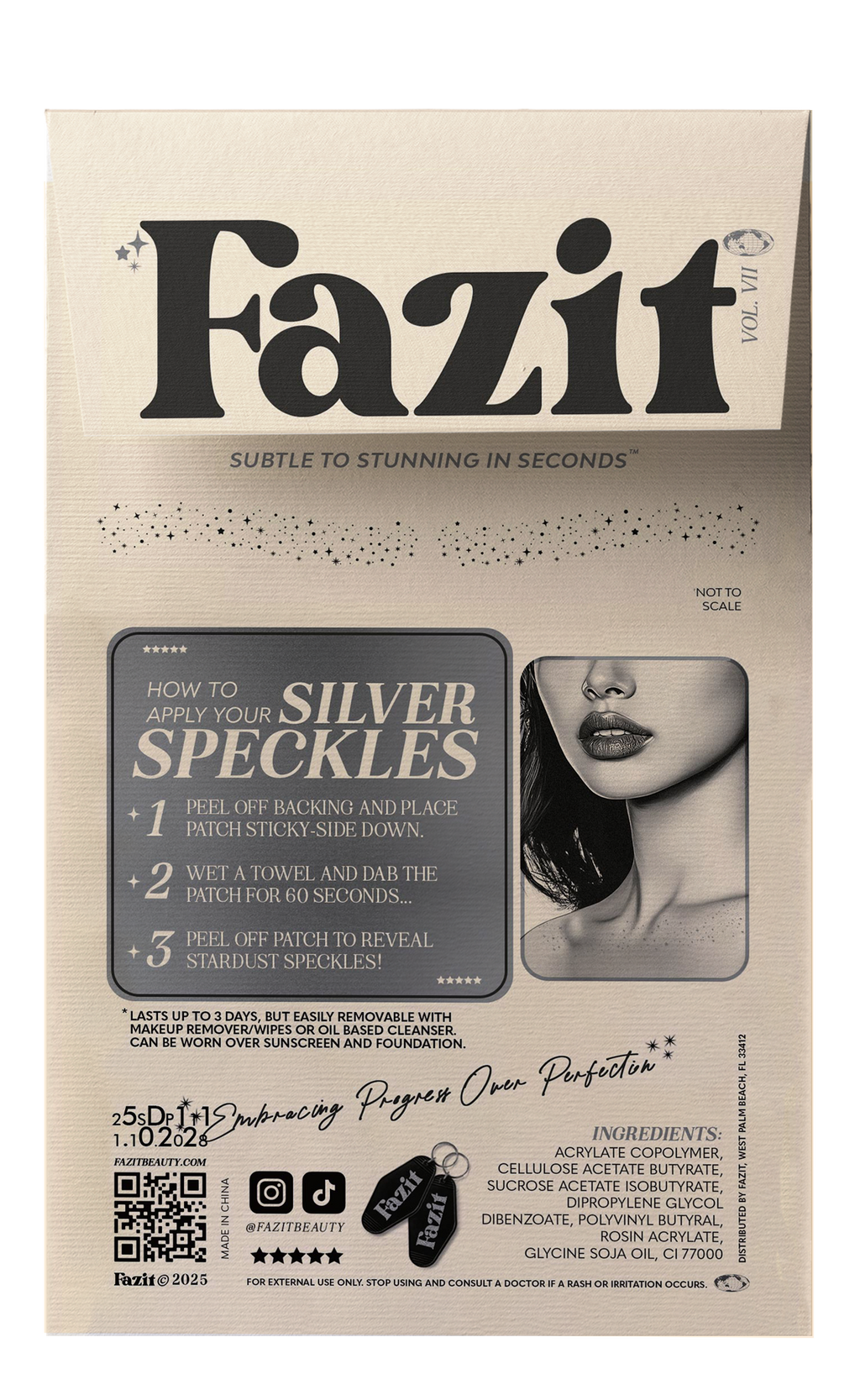 Silver Decolletage Glitter Makeup Patches