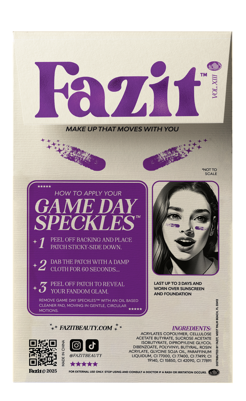 Purple Game Day Speckles