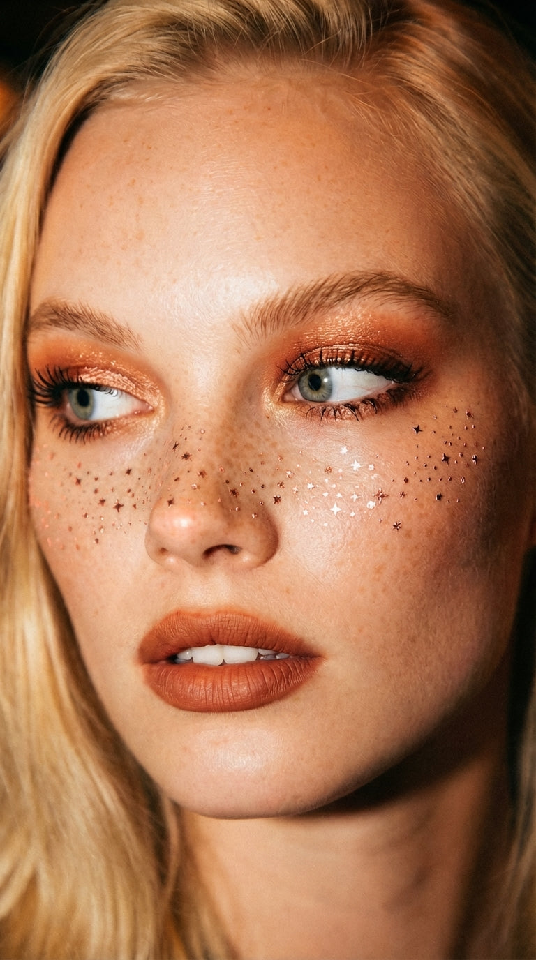 Rose Gold Glitter Freckles Makeup Patches