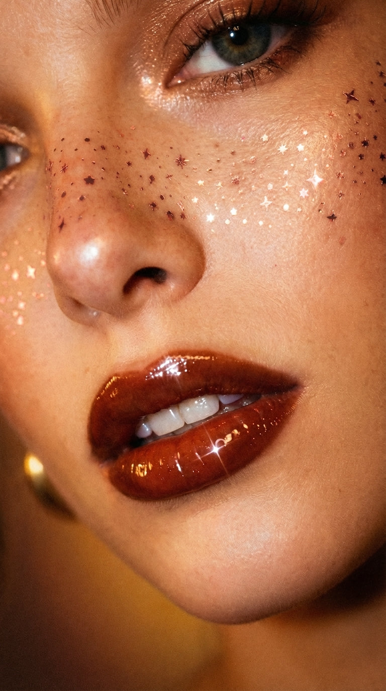 Rose Gold Glitter Freckles Makeup Patches