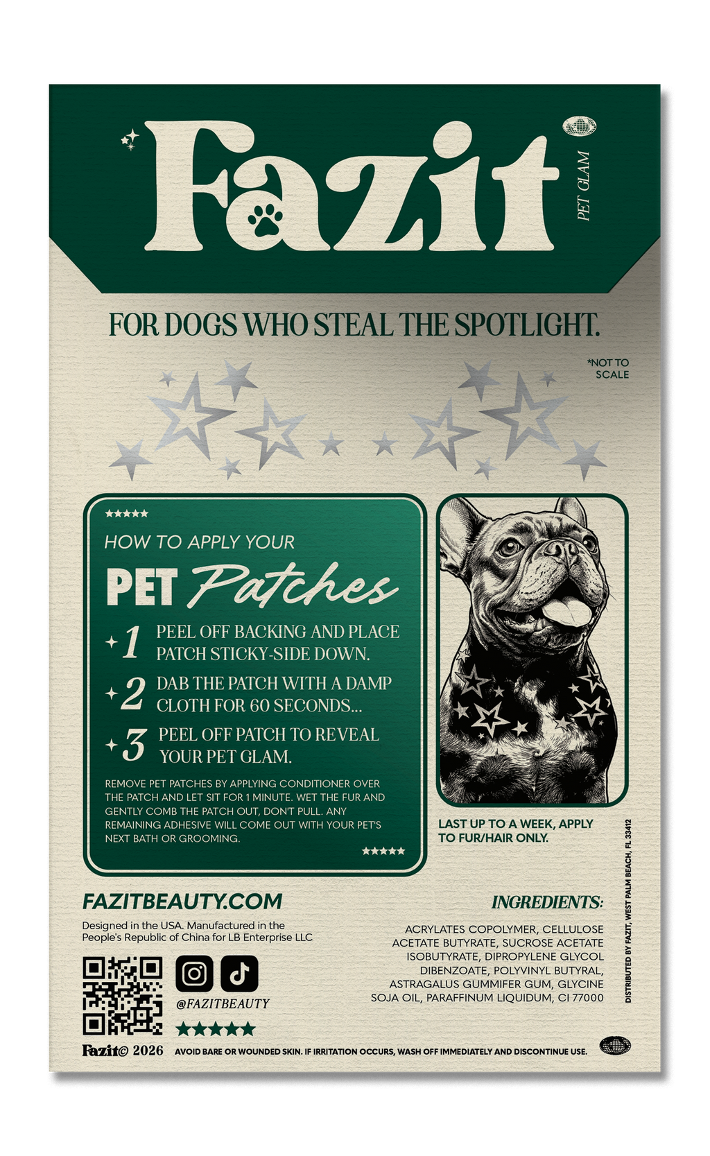 Silver Star Speckles Pet Patches